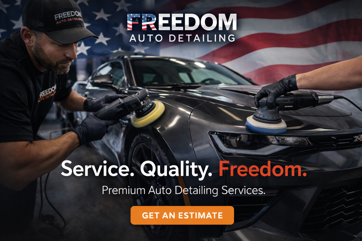 Freedom Auto Detailing performing interior and exterior auto detailing and ceramic coating in Liberty Hill TX